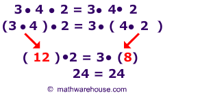 what does associative operation mean in math