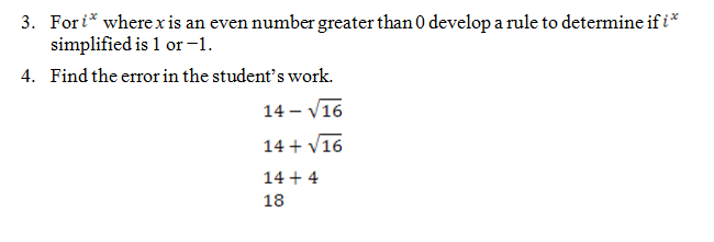 Imaginary Numbers Worksheet (pdf) and Answer Key. 29 scaffolded