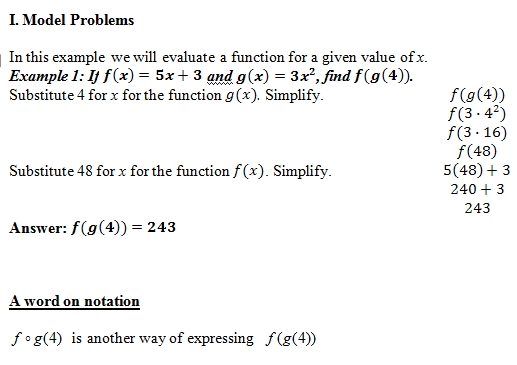 Composition of Functions of worksheet (pdf) and Answer Key. 25