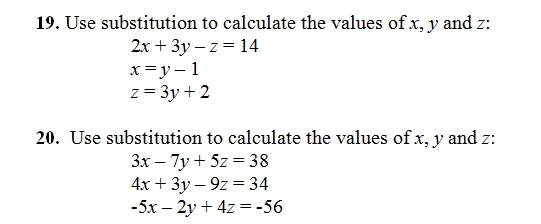Solve Systems of Equations by Substitution Sheet and Key (pdf) 21