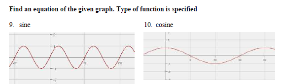 Period of Sine, Cosine, Tangent, Worksheet with Answers. Period in