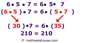 what is the meaning of associative property in maths
