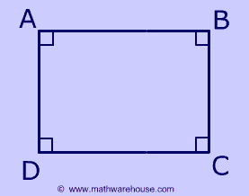 Rectangle Sides, Diagonals, and Angles -properties, rules by Example