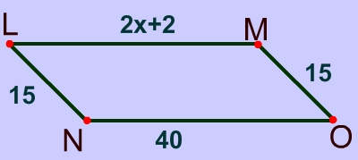 find x in a parallelogram calculator