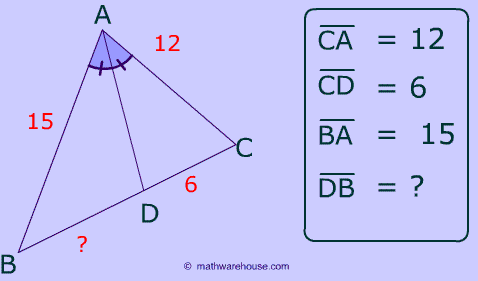 Triangle Angle Bisector Theorem Worksheet