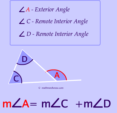 Remote Exterior And Interior Angles Of A Triangle