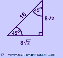 Special Right Triangles Formulas 30 60 90 And 45 45 90 Special Right Triangles Examples Pictures And Practice Problems