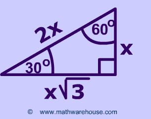 Special Right Triangles Formulas 30 60 90 And 45 45 90 Special Right Triangles Examples Pictures And Practice Problems