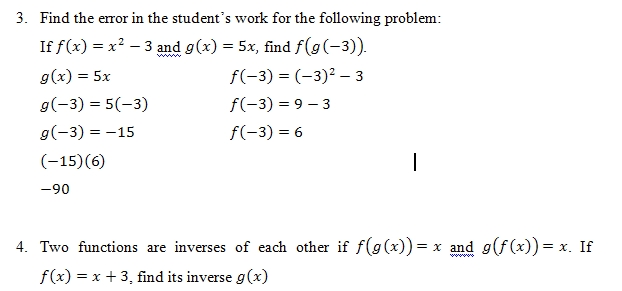 Composition Of Functions Of Worksheet pdf And Answer Key 25 