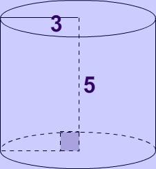 Formula Area of Cylinder. Explained with pictures and examples, and a  graphic of a can. The formula for this shape is
